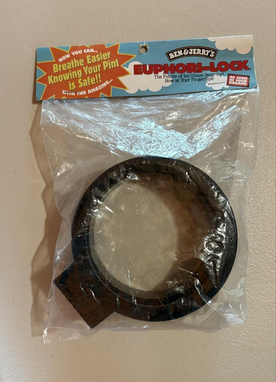Ben & Jerry's Euphori-Lock Ice Cream Pint Lock Black Combination Cover Lid